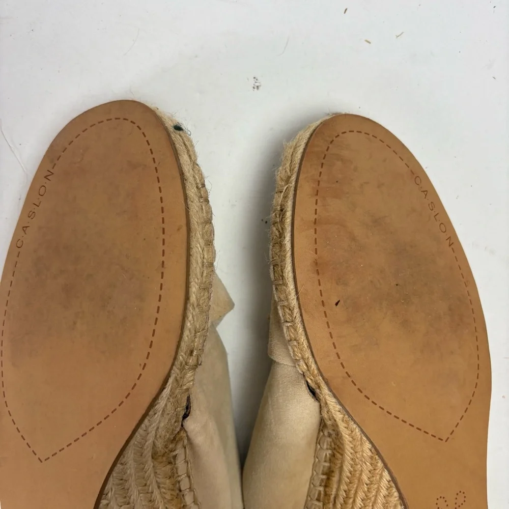 Caslon Women's Beige Wedge Sandals Espadrille Cream Size 10.5